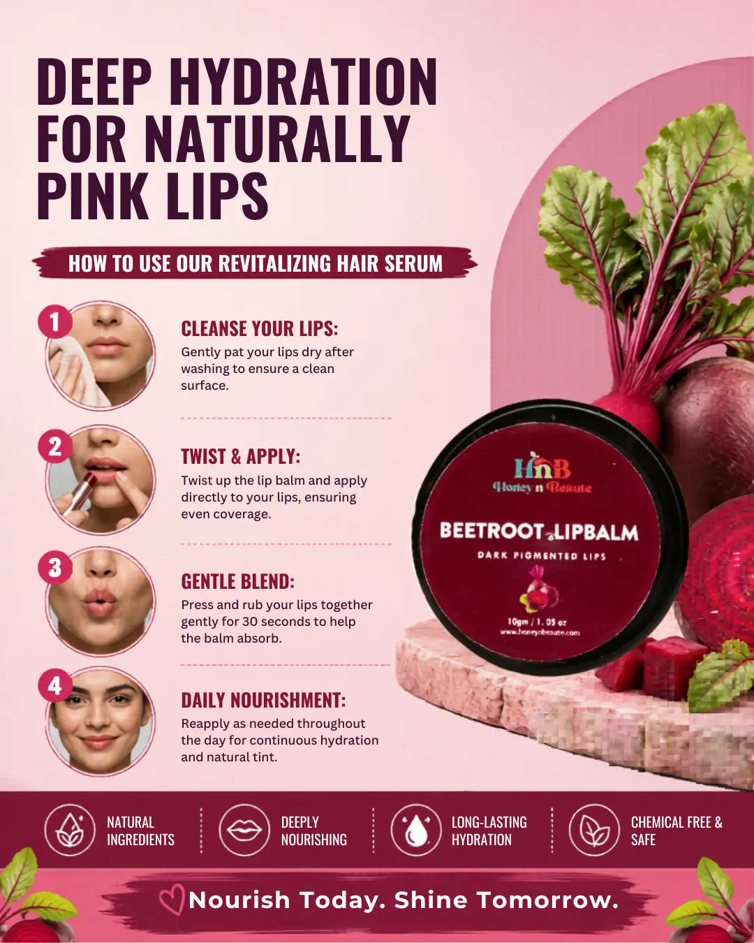 Beetroot Lip balm 10gm