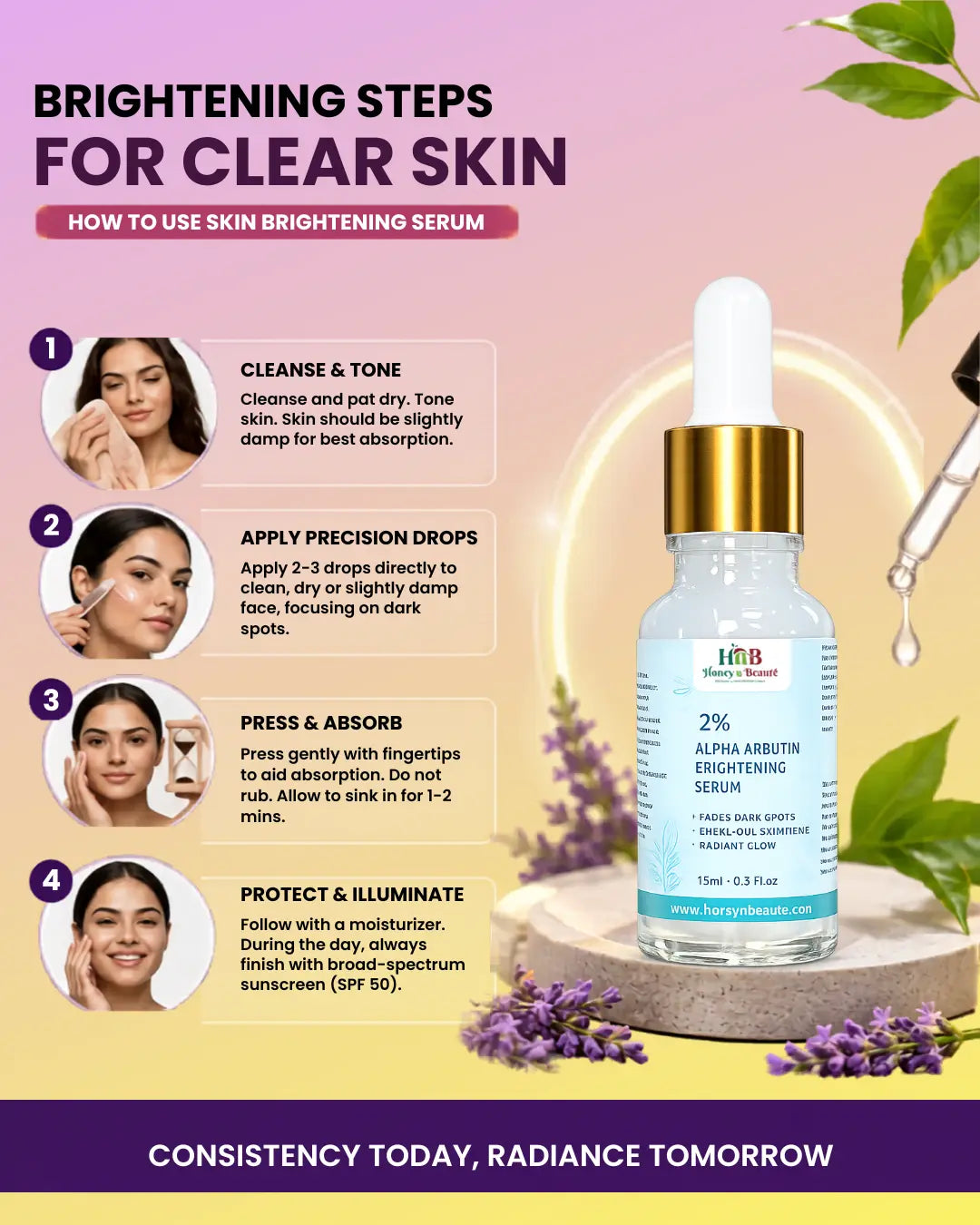 2% alpha arbutin Skin Brightening serum 15ml
