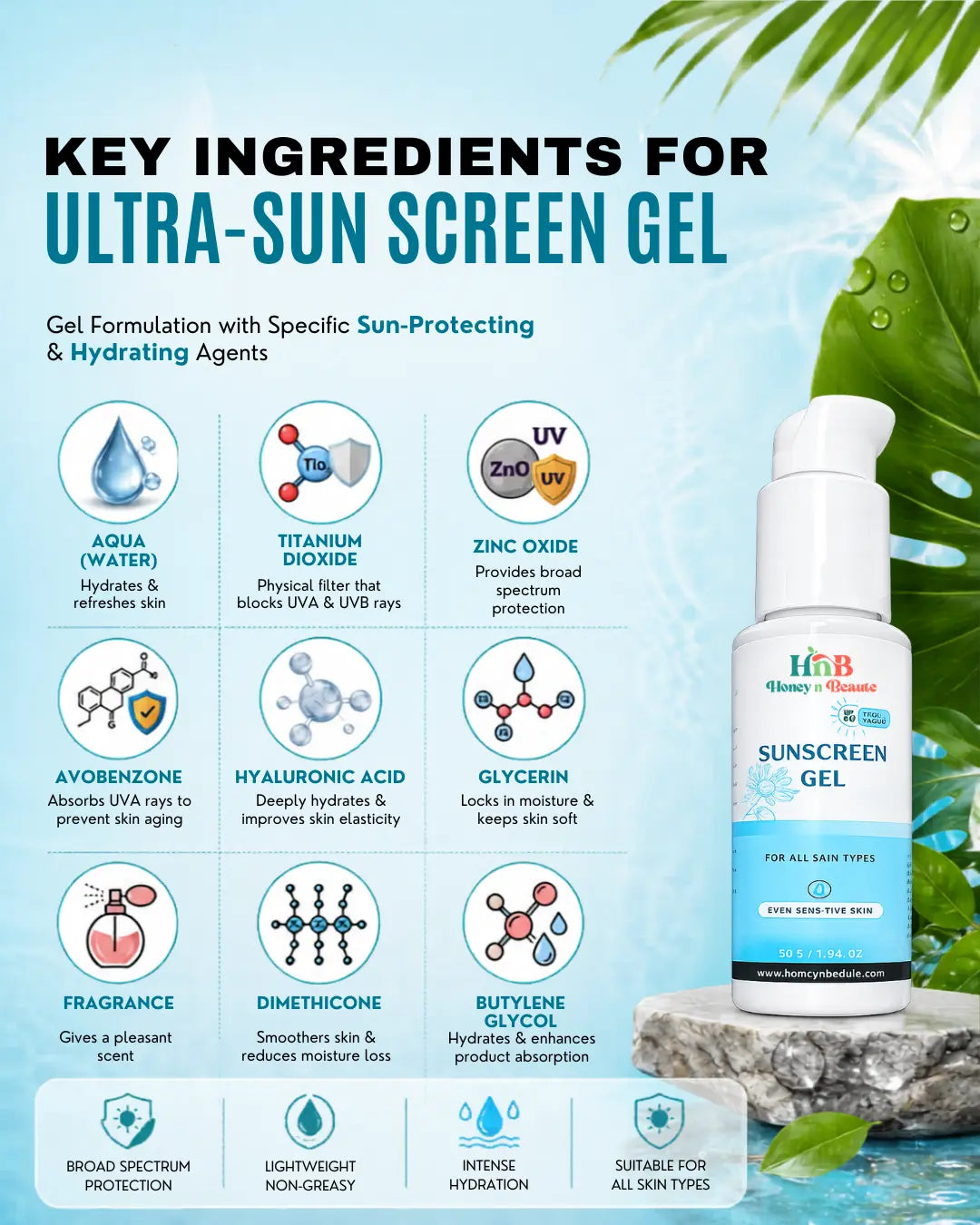 Sunscreen gel 50g
