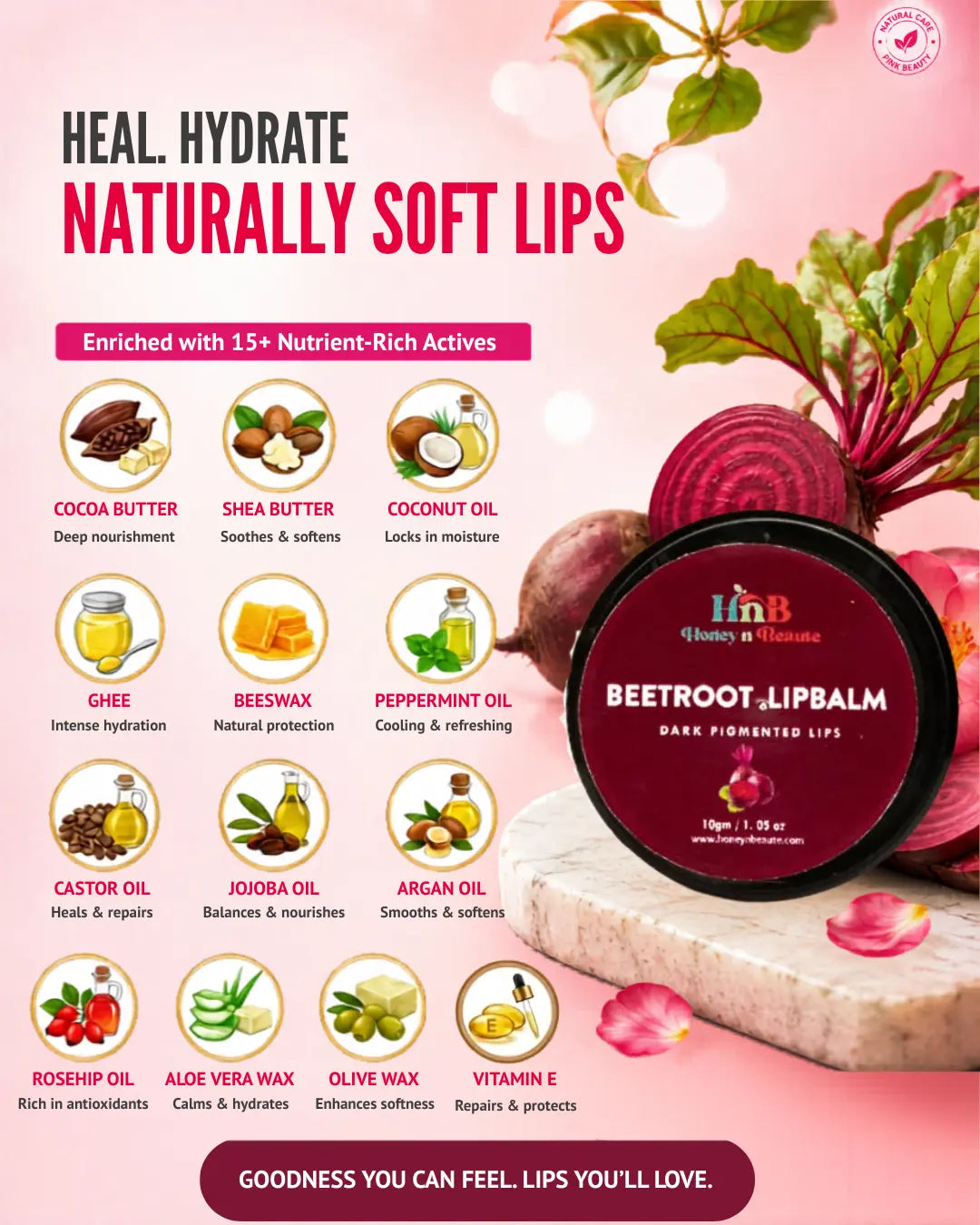 Beetroot Lip balm 10gm