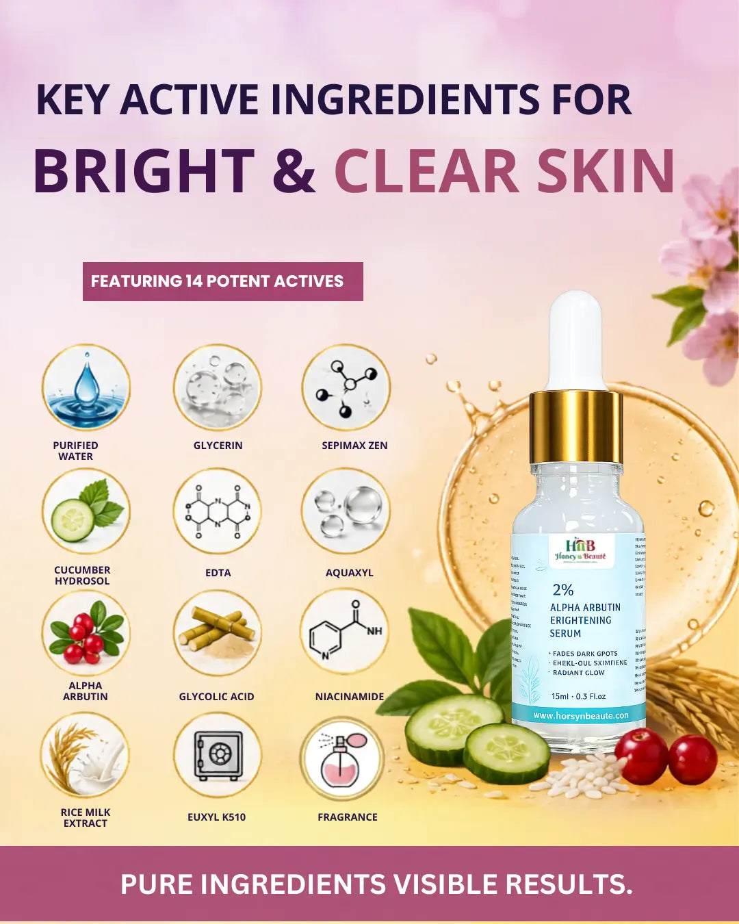 2% alpha arbutin Skin Brightening serum 15ml