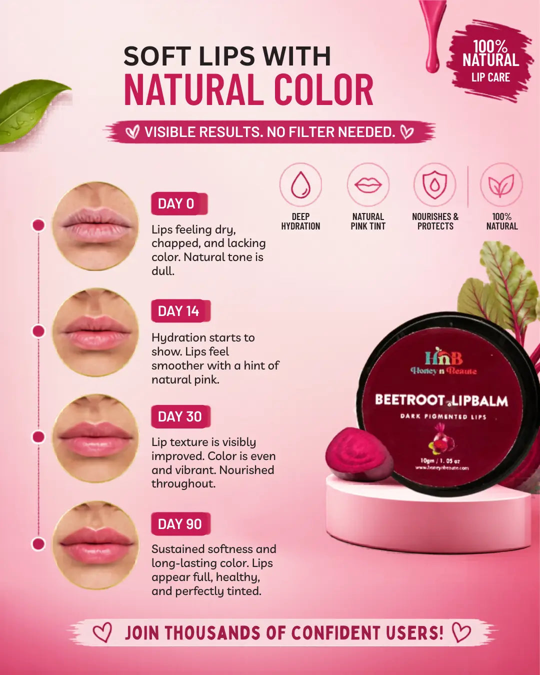 Beetroot Lip balm 10gm