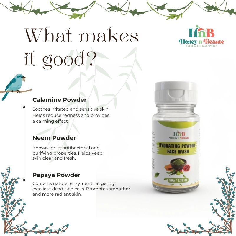 Hydrating powder face wash