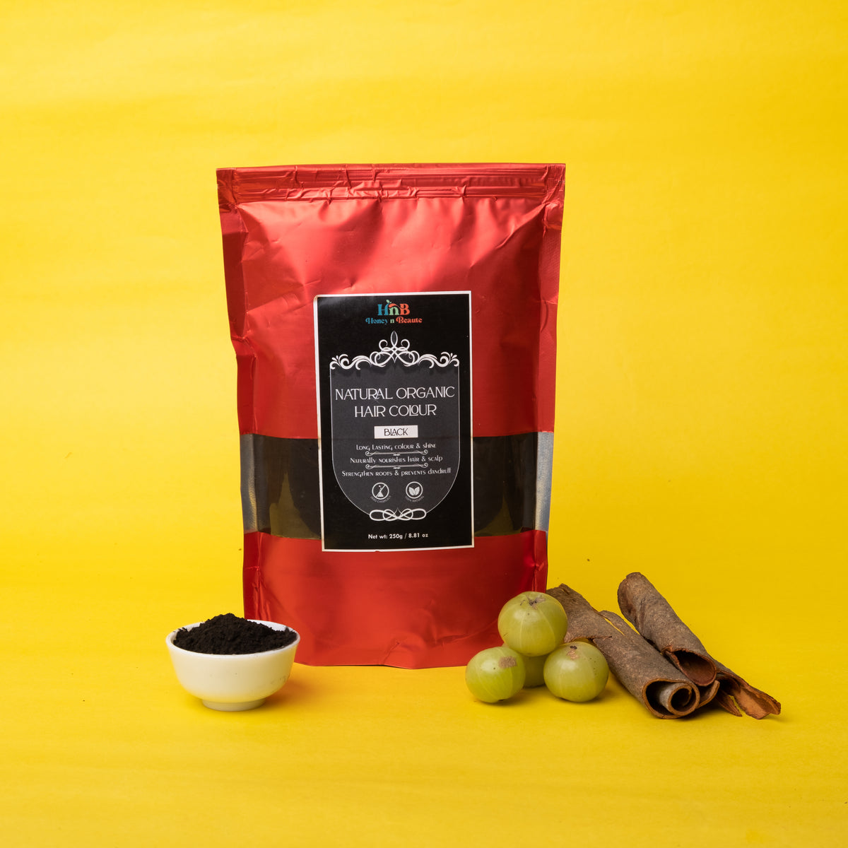 Natural organic black hair dye 100g